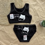 Топ та трусики котики чорний