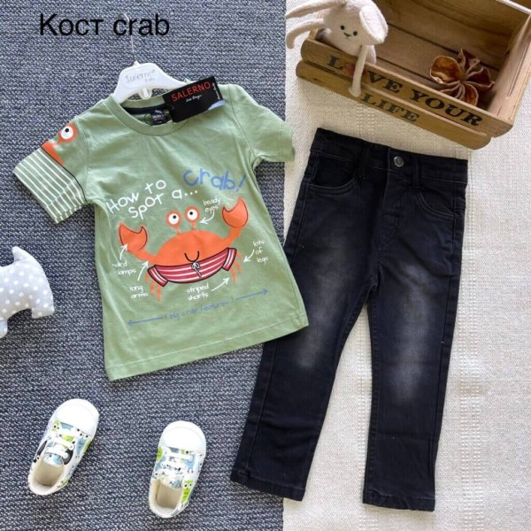 Костюм футболка з джинсами crab