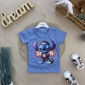 Футболка Stich блакитна
