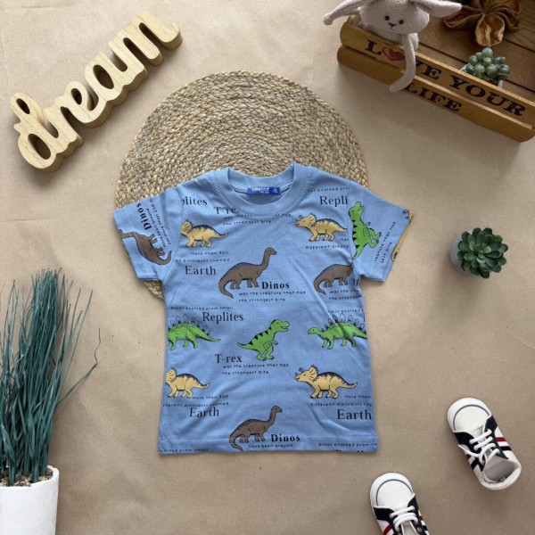 Футболка Dino World блакитна
