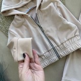 Костюм велюр палаццо пісок 86-152