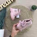 Демі чоботи рожеві з серцем