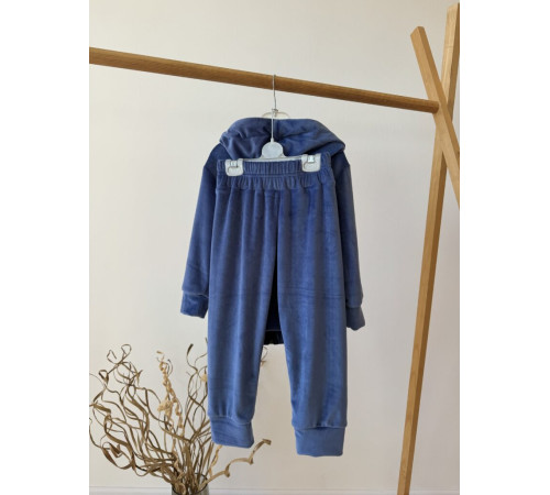костюм велюр на блискавці синій