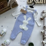 комбінезон та реглан зайчик блакитний