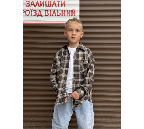 Сорочка оверсайз коричнева