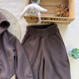 Відшивається. Костюм фліс палаццо шоколад