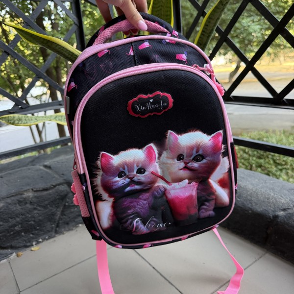 Шкільний рюкзак 2 в 1 кошенята