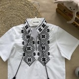 Вишиванка хлопчик з чорним орнаментом короткий рукав
