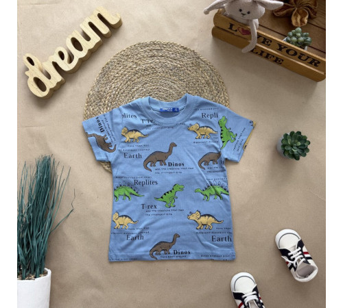 Футболка Dino World блакитна