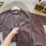 Костюм світшот та палаццо шоколад