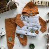 костюм трійка крихітка гірчичний з машинкою