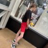 шорти рубчик червоні