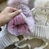 шапка зимова косичка з бубоном 1-3 роки
