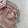 Костюм муслін сорочка та шорти шоколад