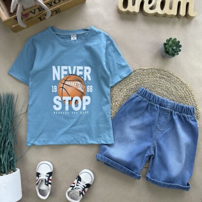 Костюм never stop блакитний