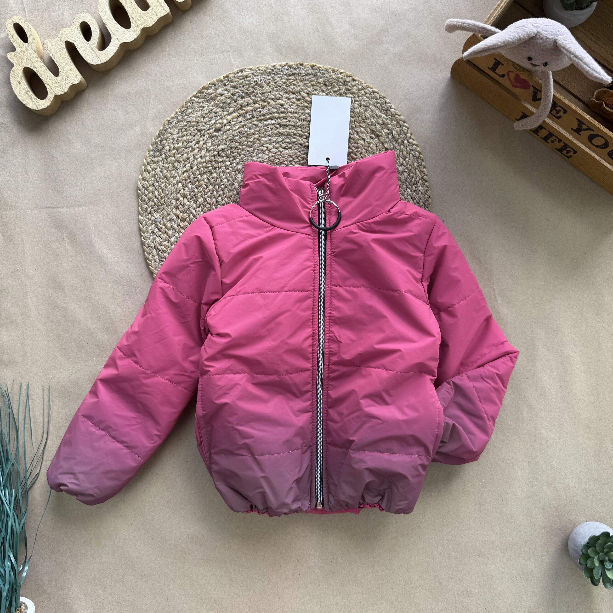 Куртка градіент малина