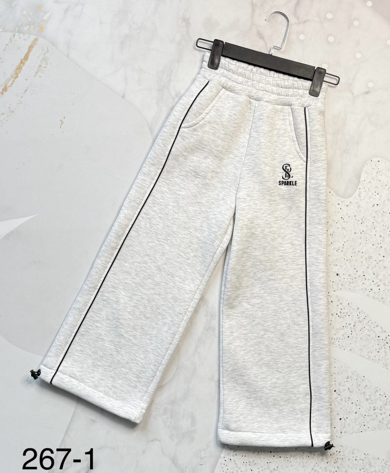 Палаццо - джогери сірі sparkle