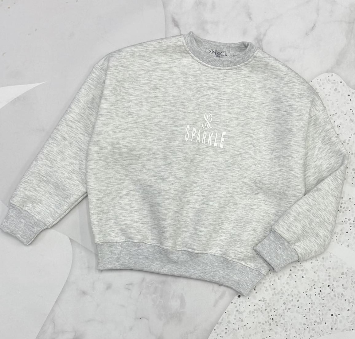 Реглан тринитка сірий spаrkle