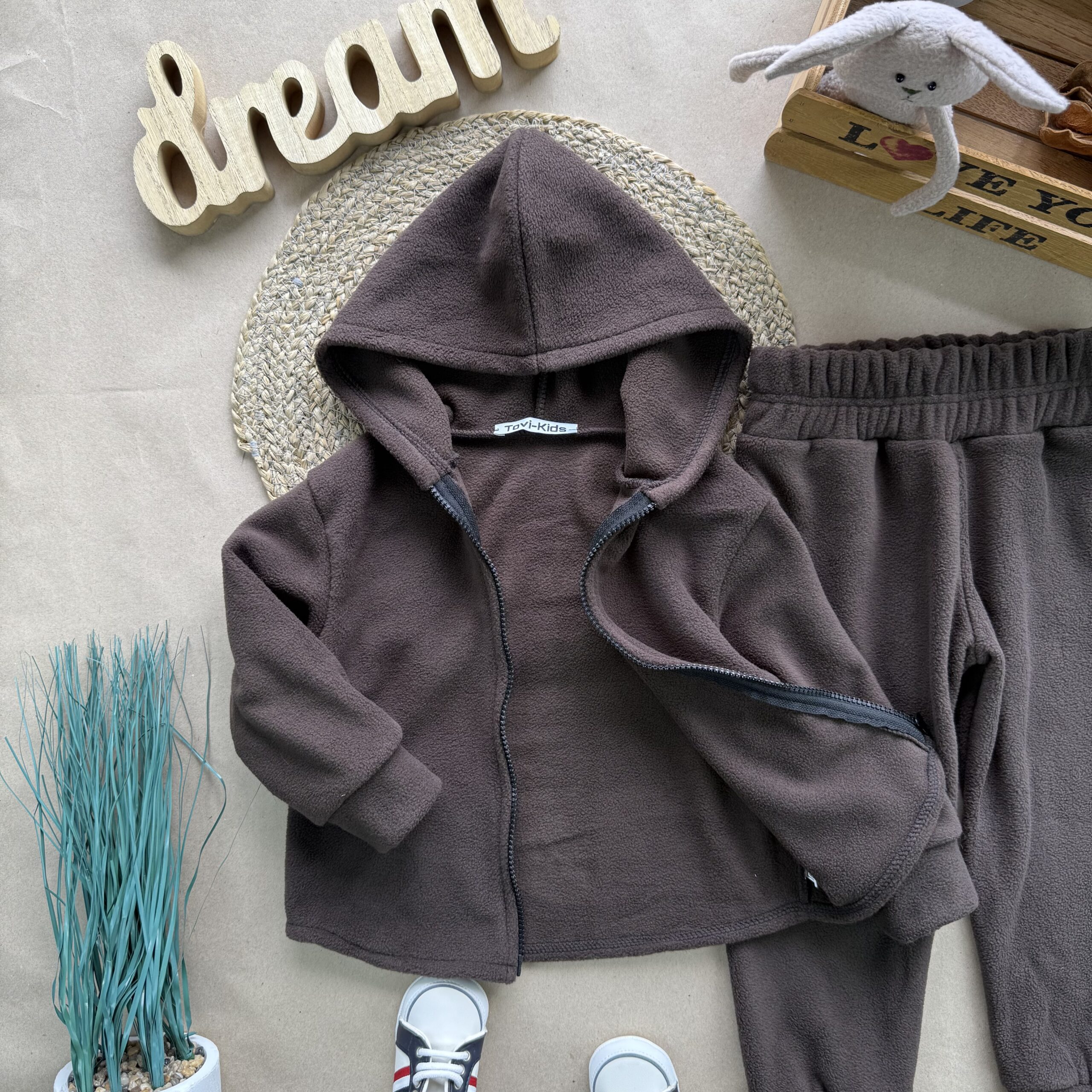 Костюм фліс шоколад блискавка