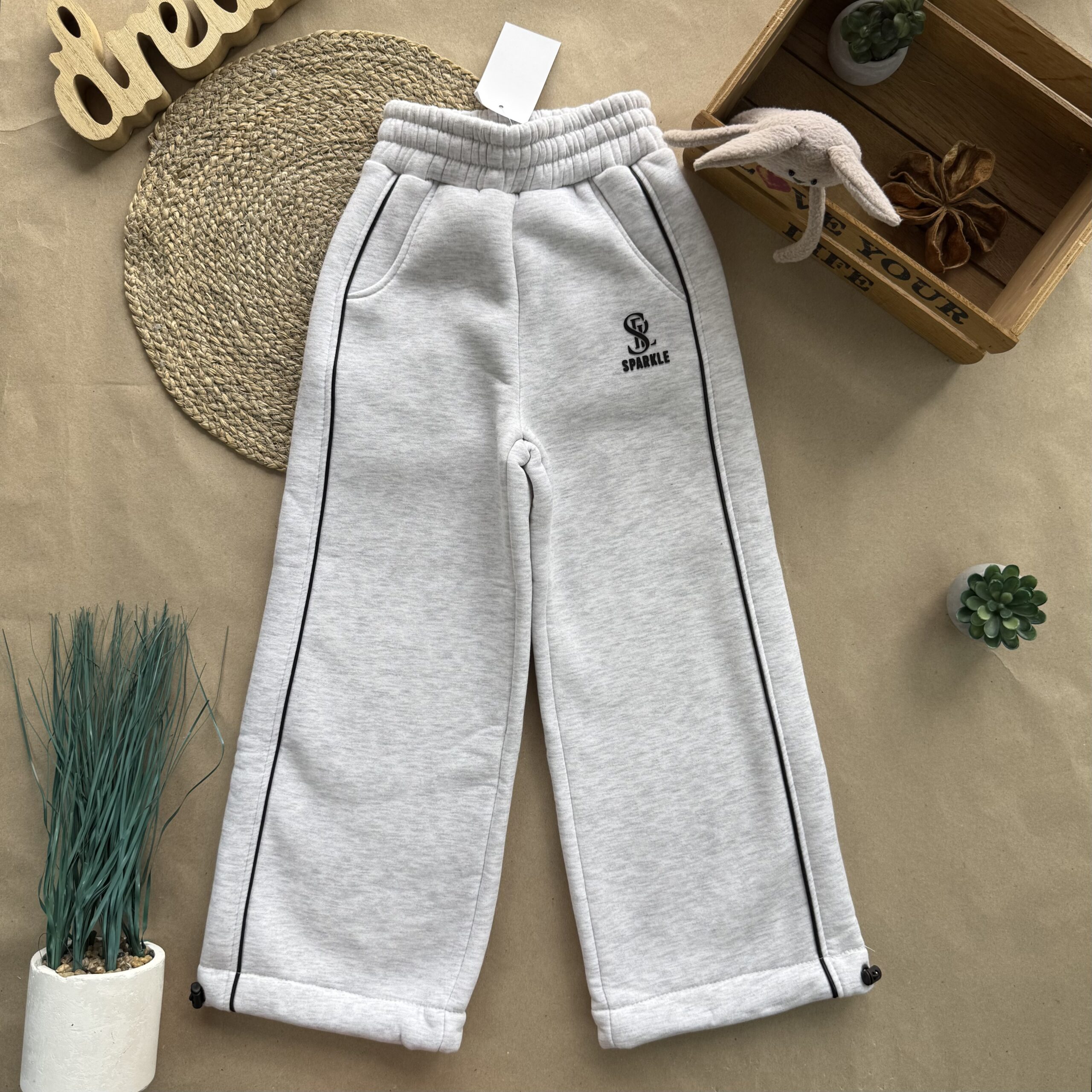 Палаццо - джогери сірі sparkle