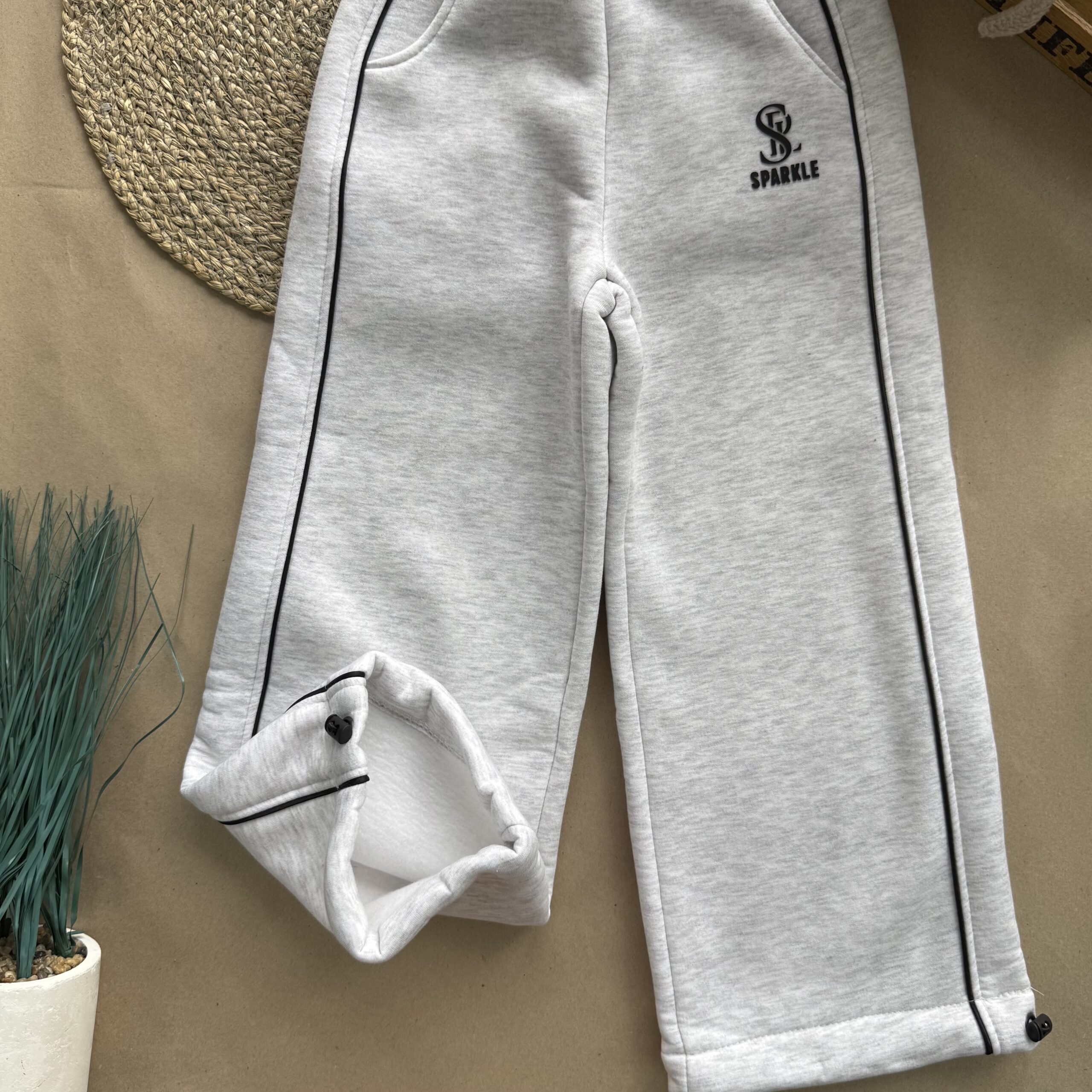 Палаццо - джогери сірі sparkle