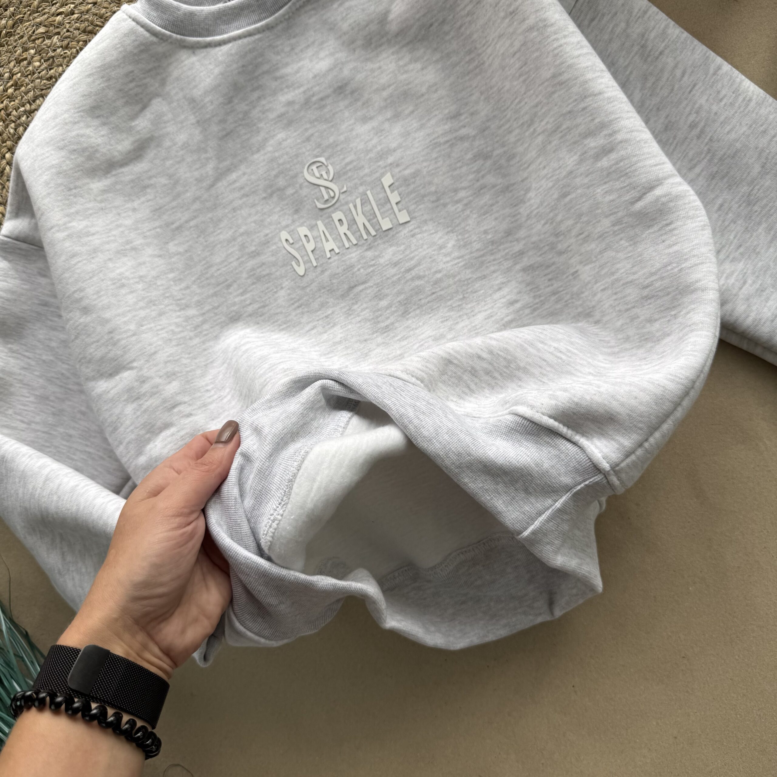 Реглан тринитка сірий spаrkle