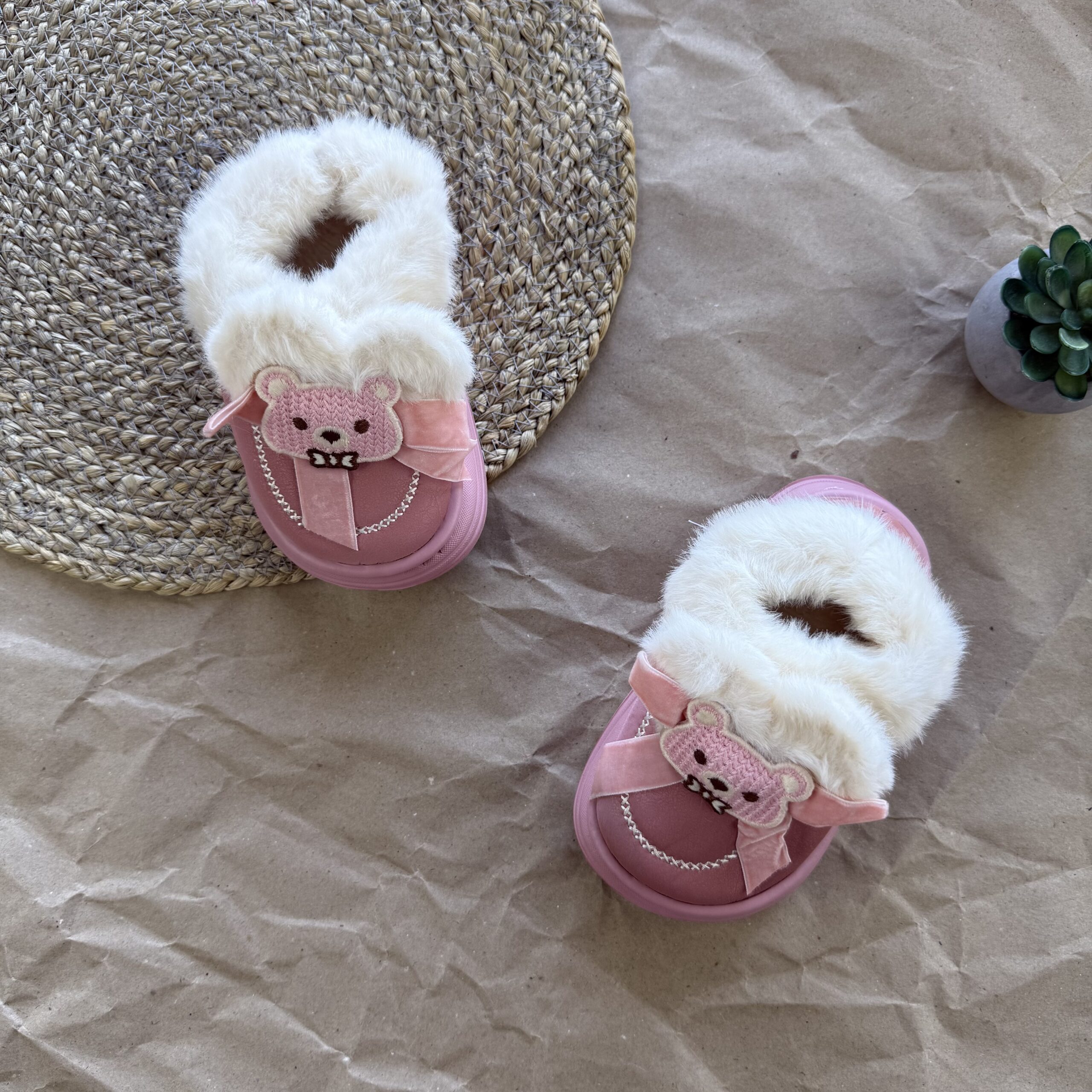 Капці ведмедик рожеві