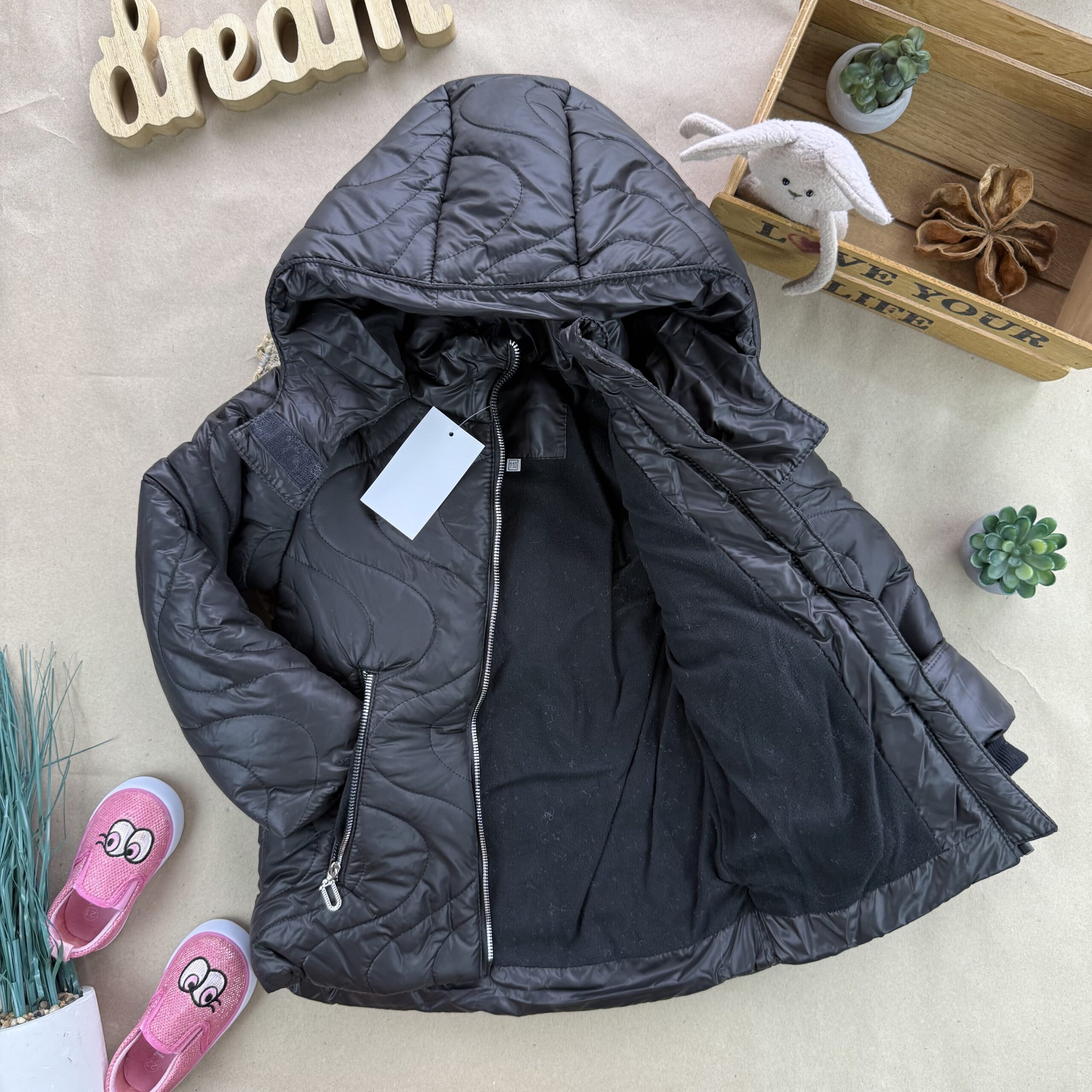 Куртка дівчинка чорна 110-140