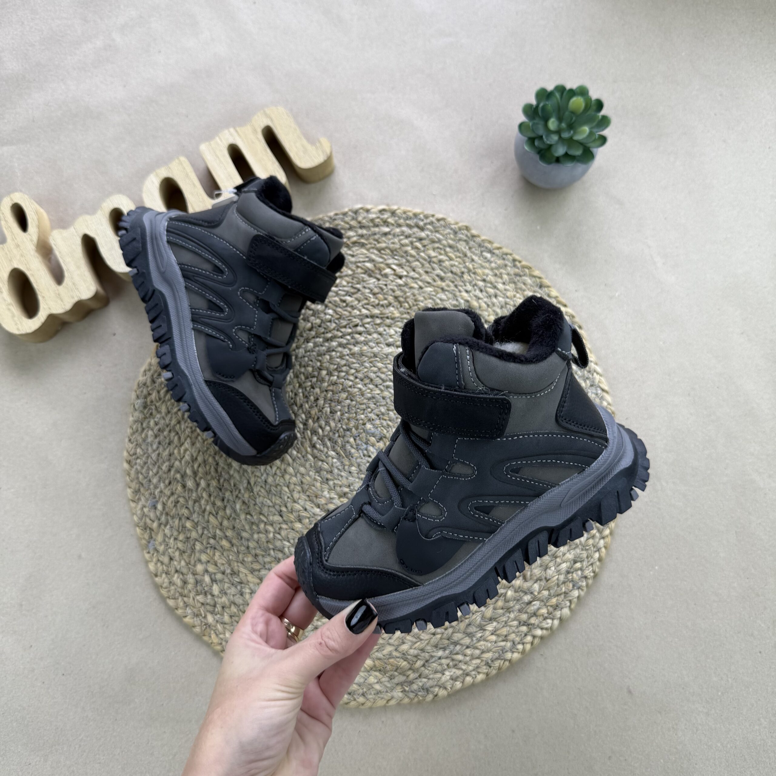 Хайтопи зимові графіт 27-32