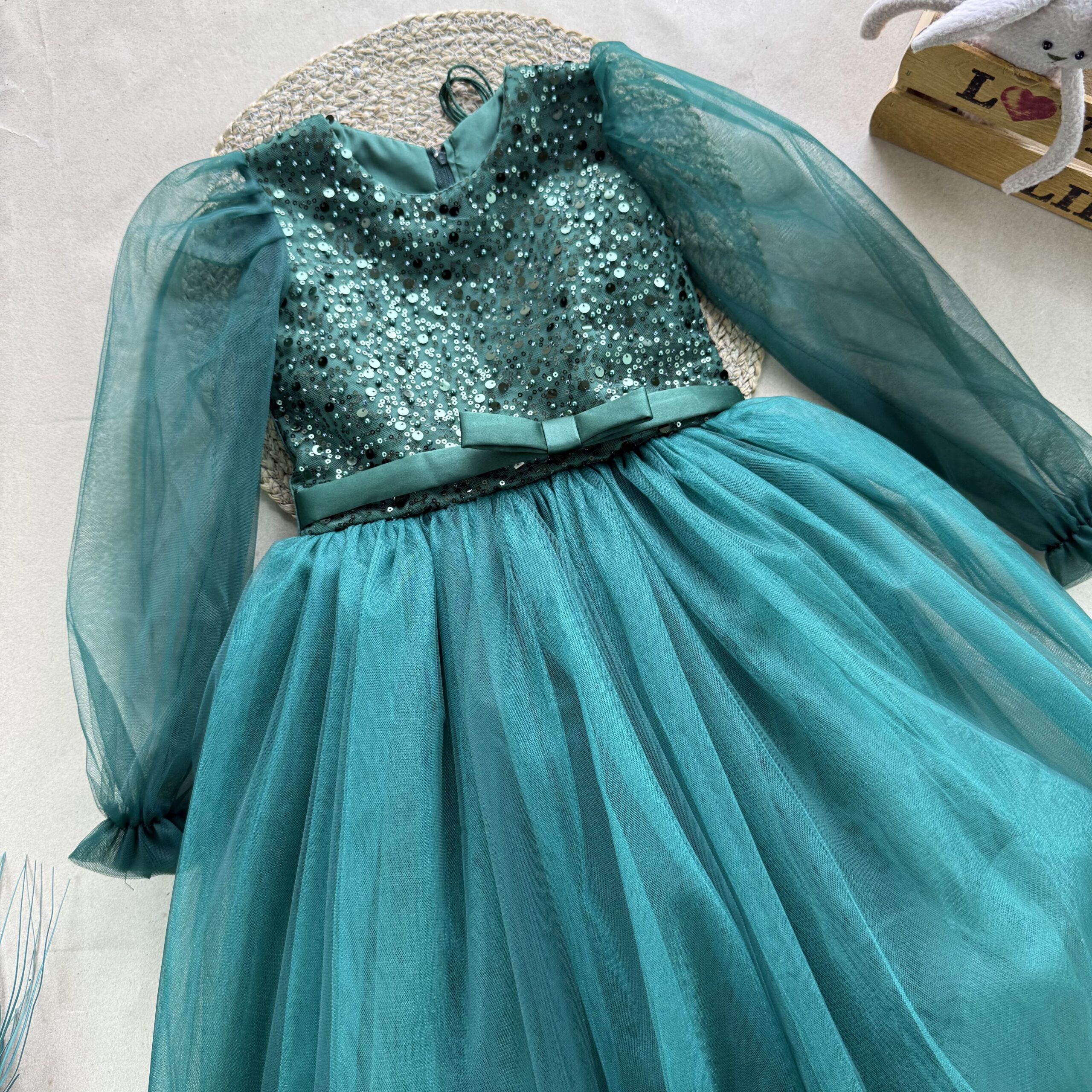 Сукня пишна зелена 3-5 років