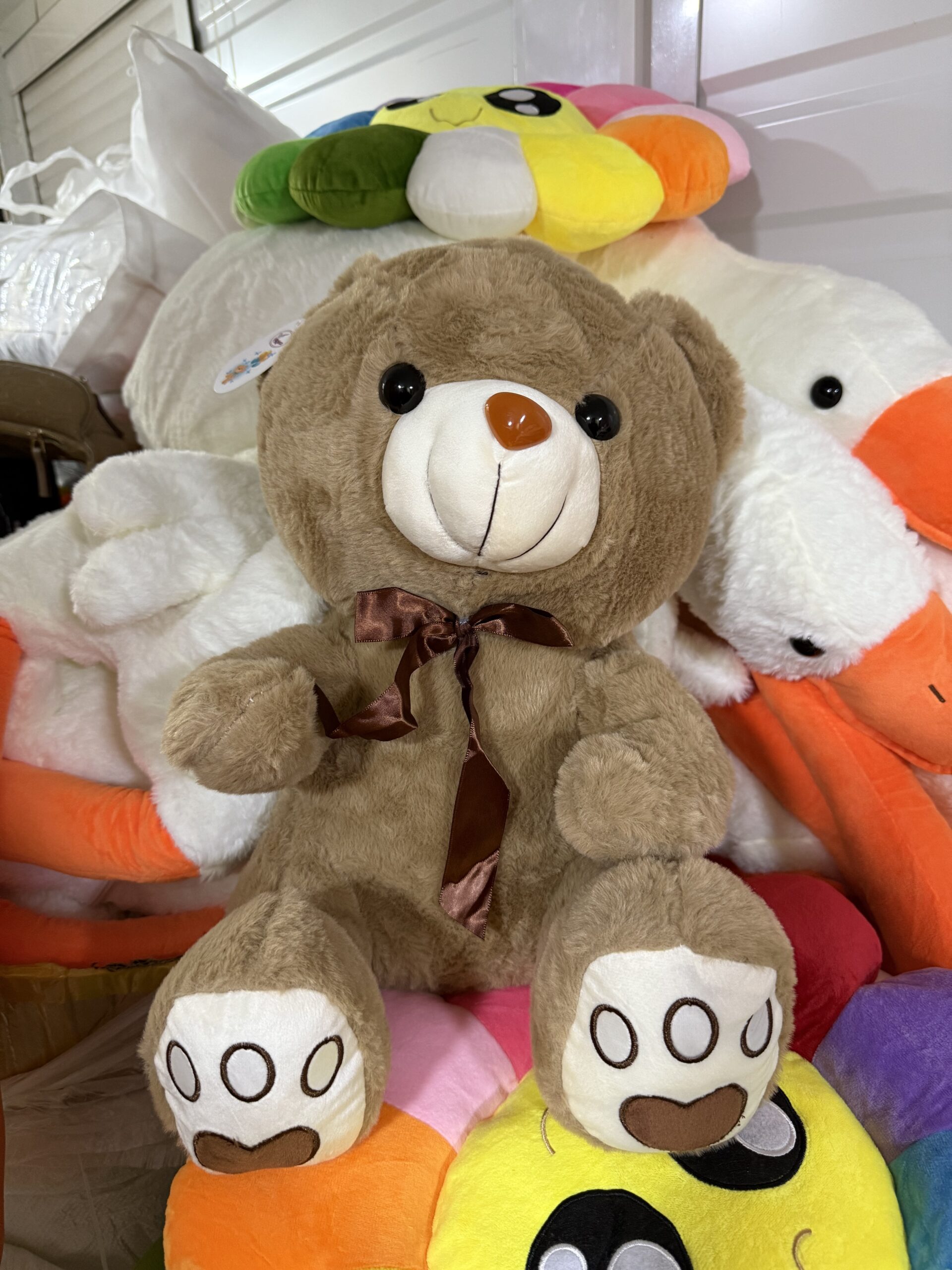 Іграшка подушка ведмедик шоколад