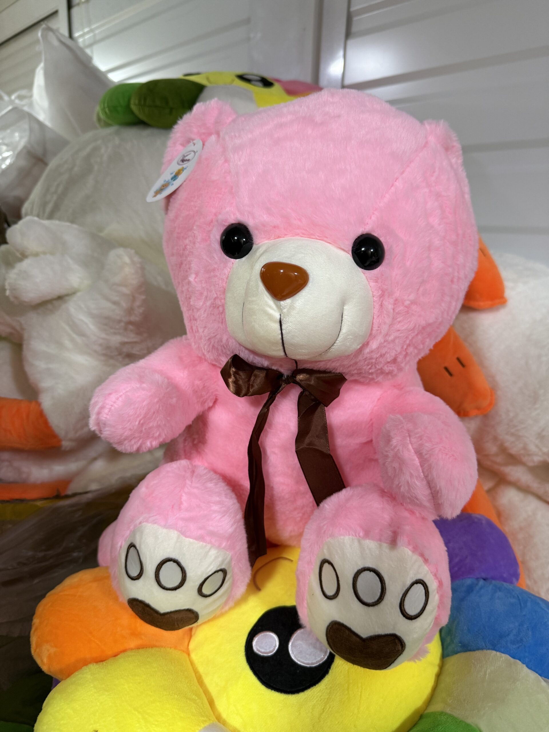 Іграшка подушка ведмедик рожевий