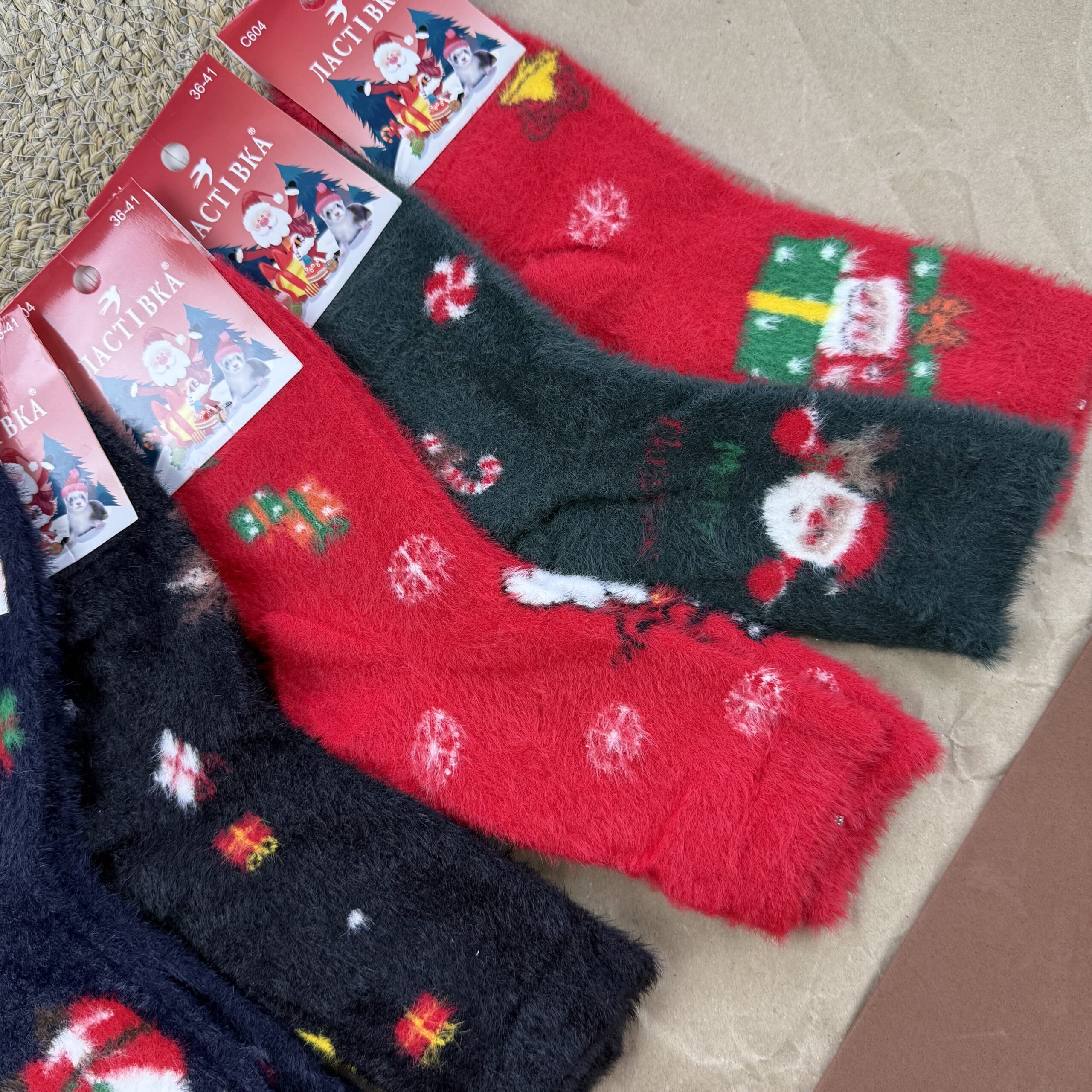 Шкарпетки новорічні норка 36-41