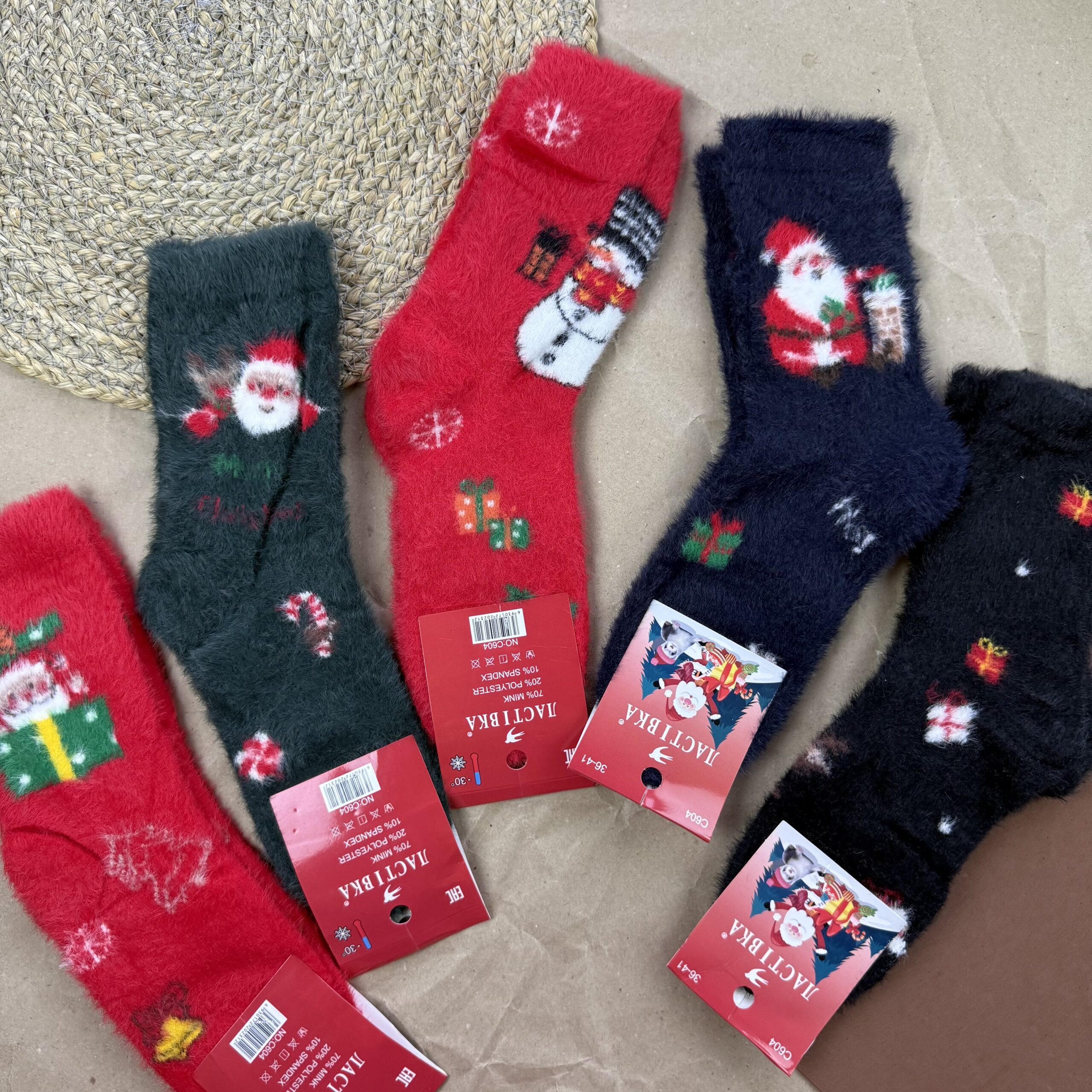 Шкарпетки новорічні норка 36-41