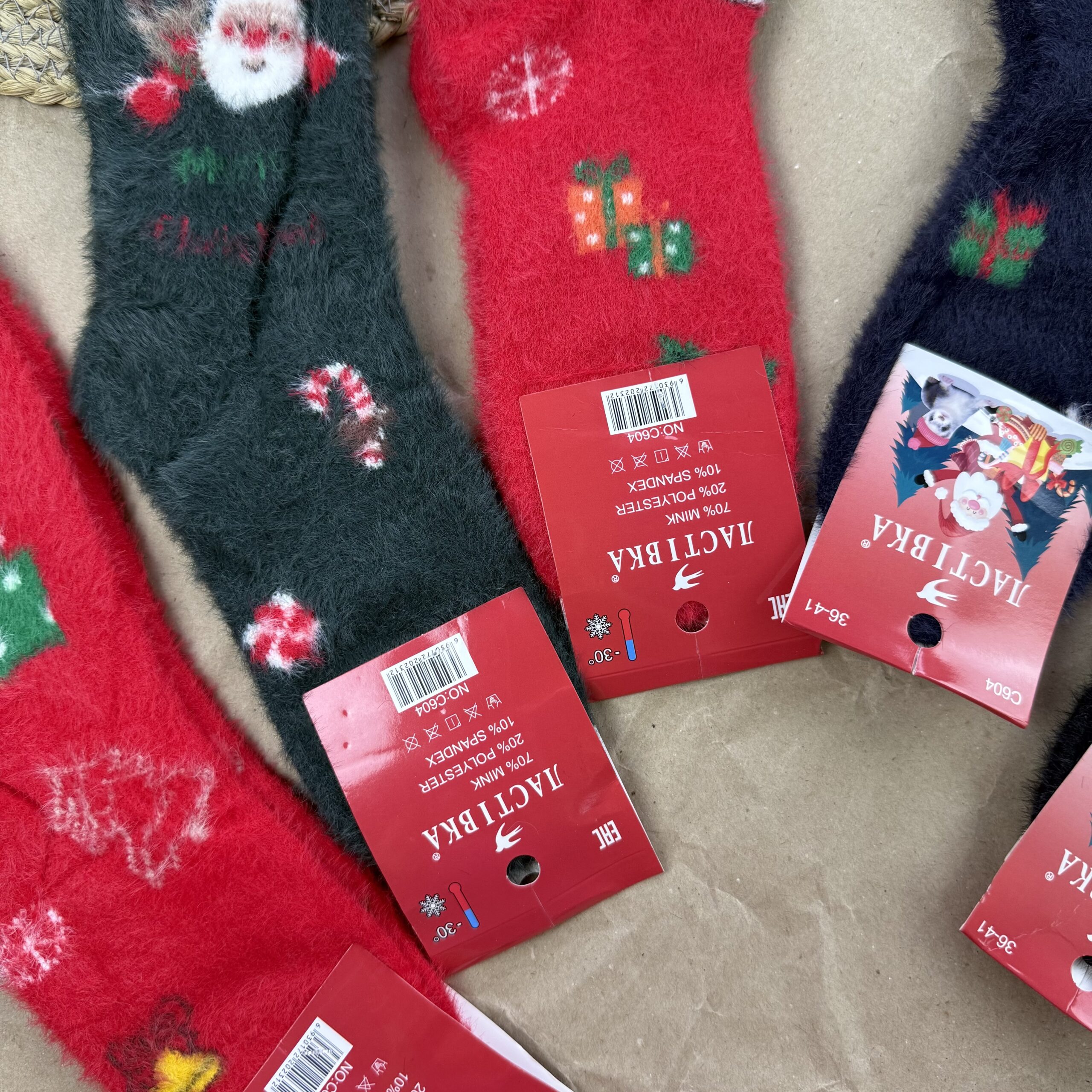 Шкарпетки новорічні норка 36-41