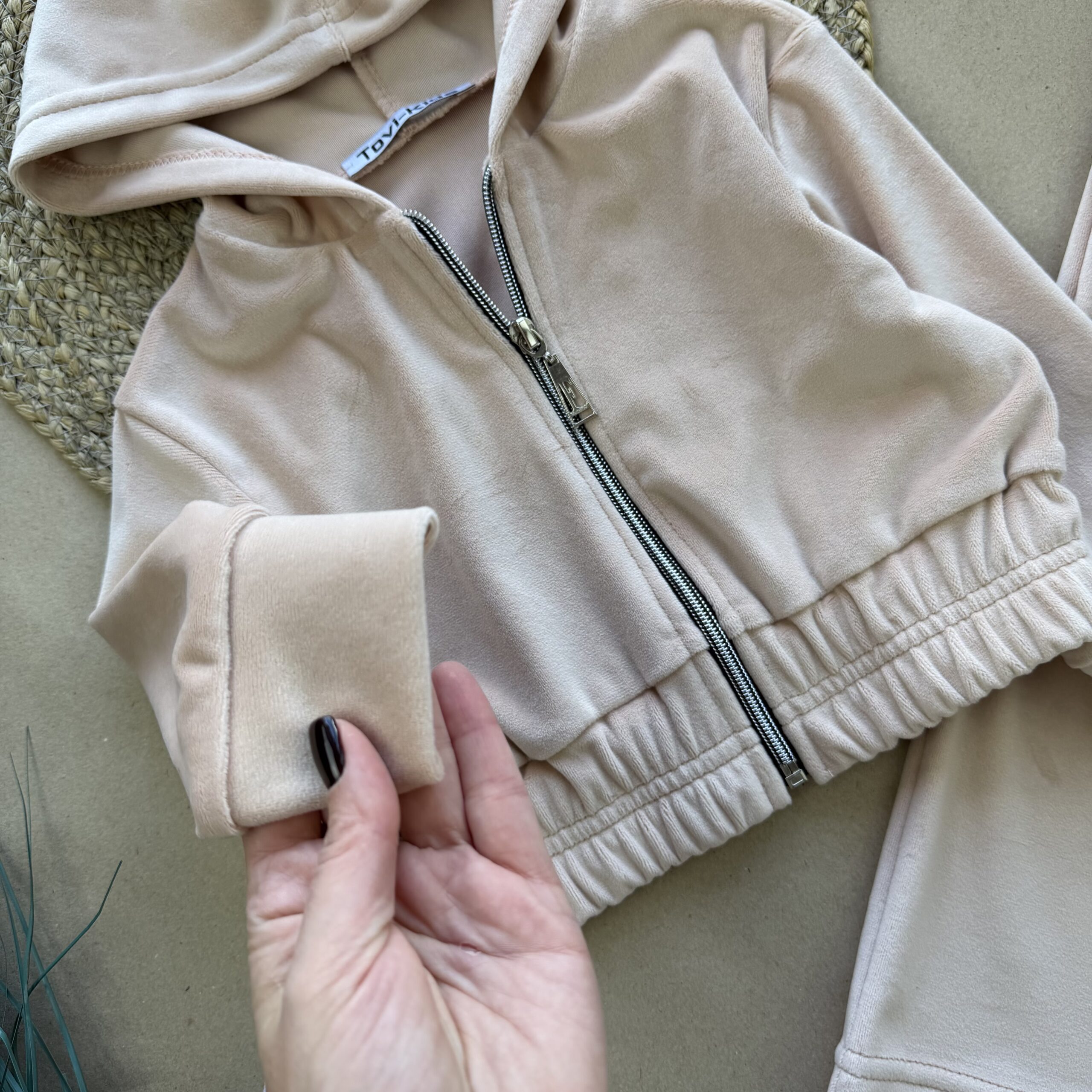 Костюм велюр палаццо пісок 86-152