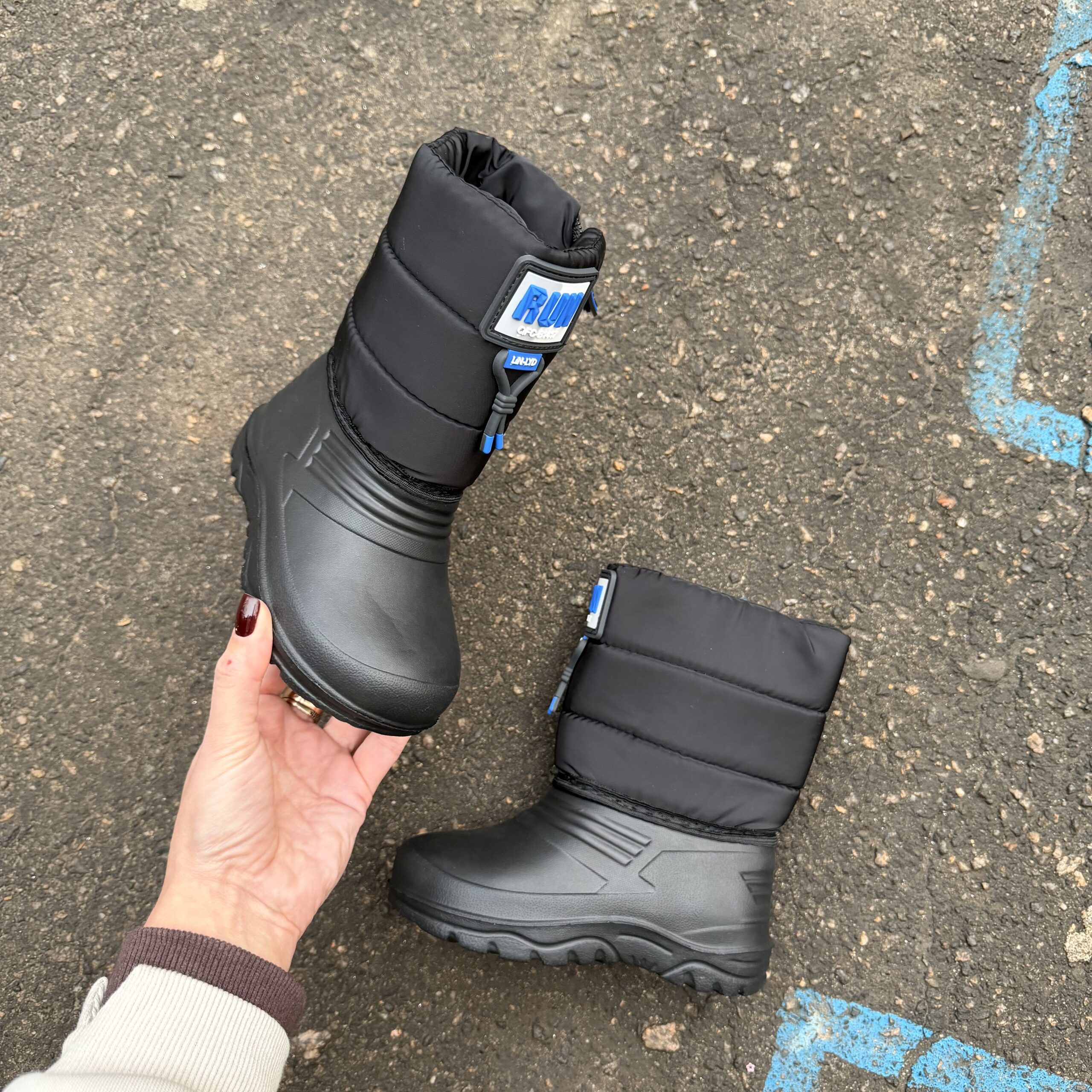 Дутики гумові run чорні