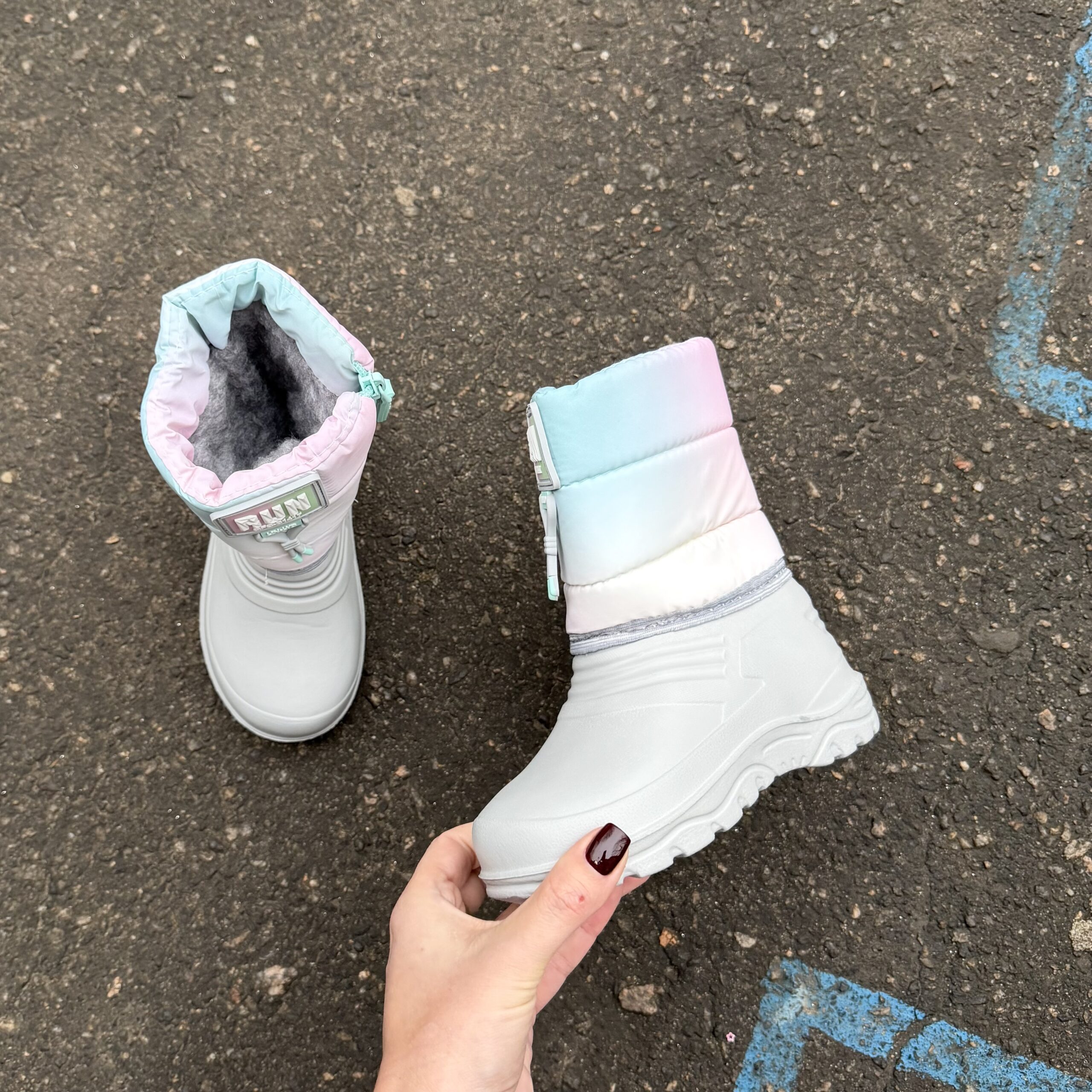 Дутики гумові run сірі