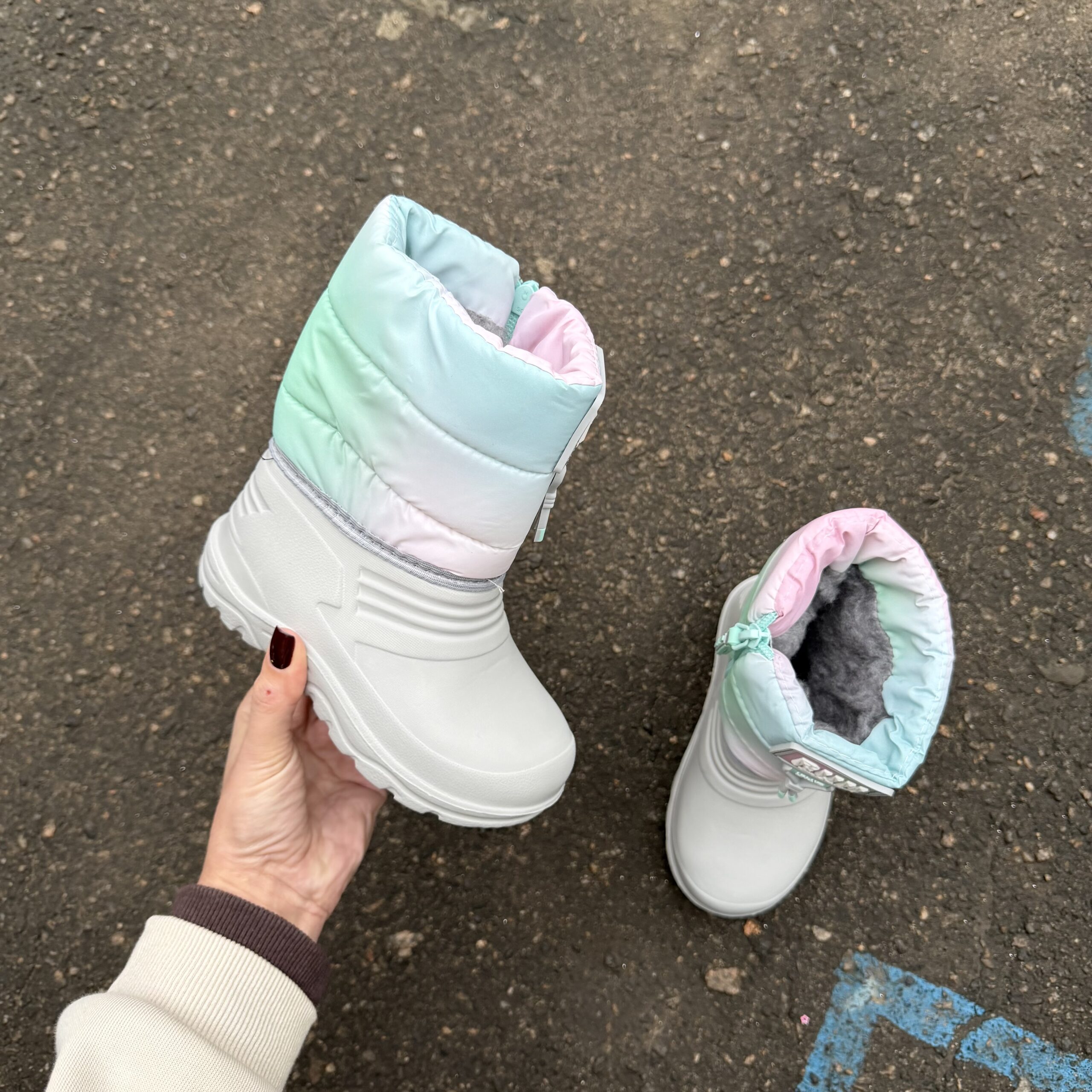 Дутики гумові run сірі