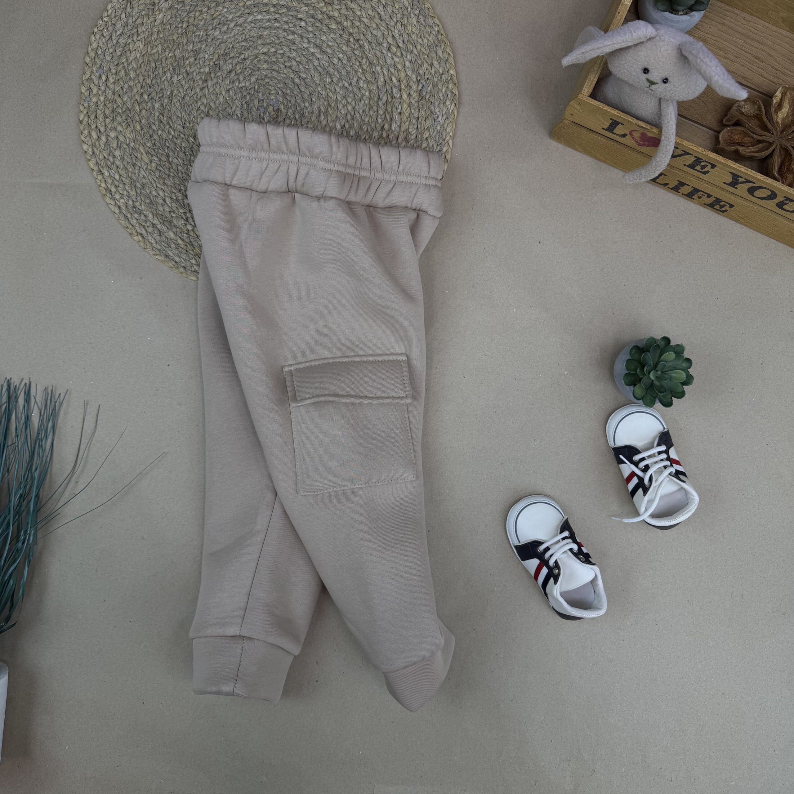 Штани тринитка пісок. Відшиваються