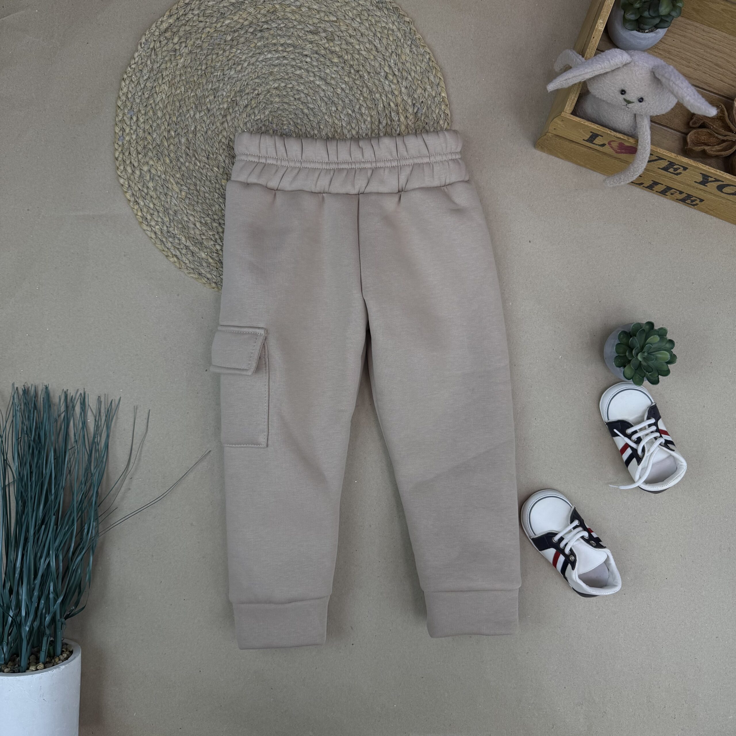 Штани тринитка пісок. Відшиваються