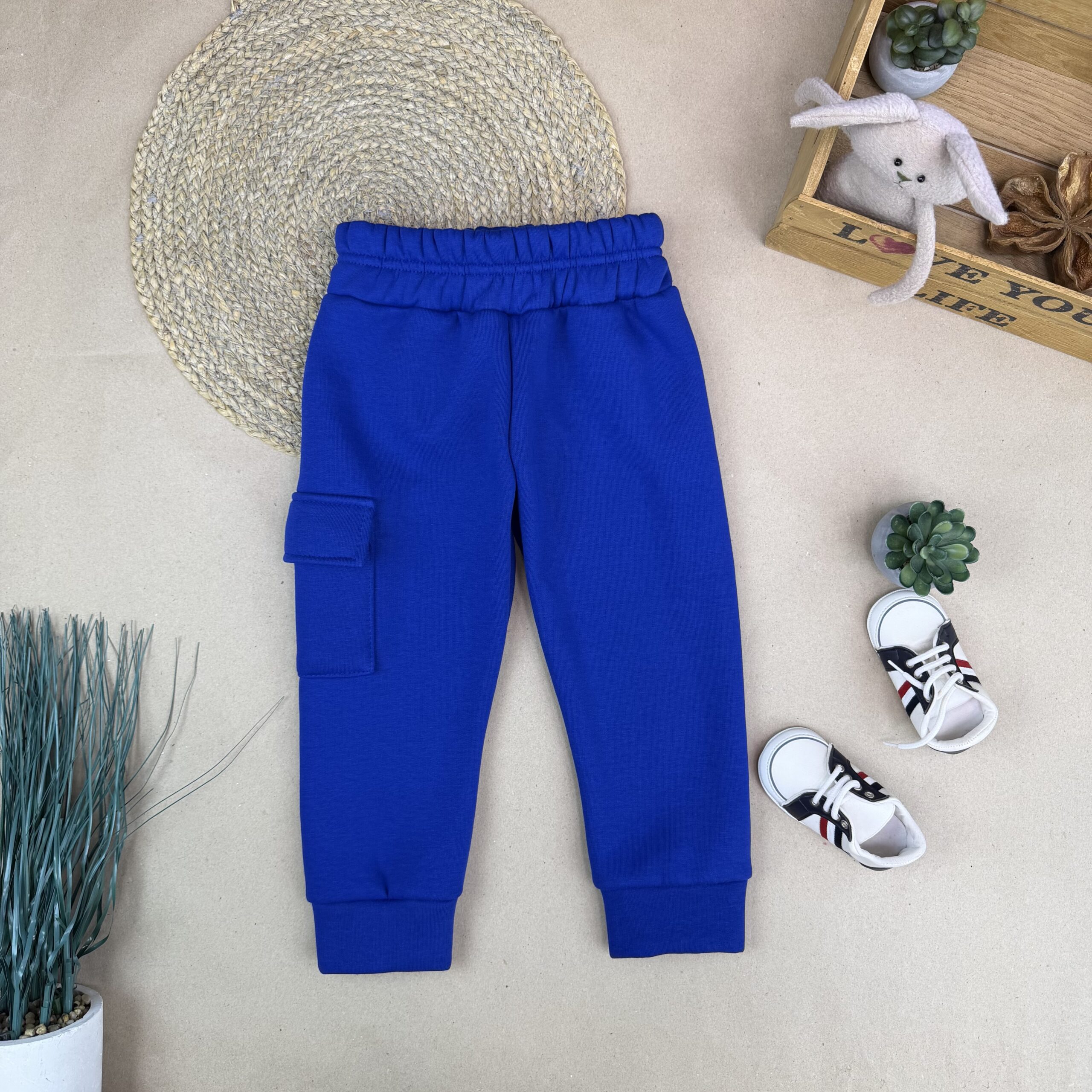 Штани тринитка сині. Відшиваються