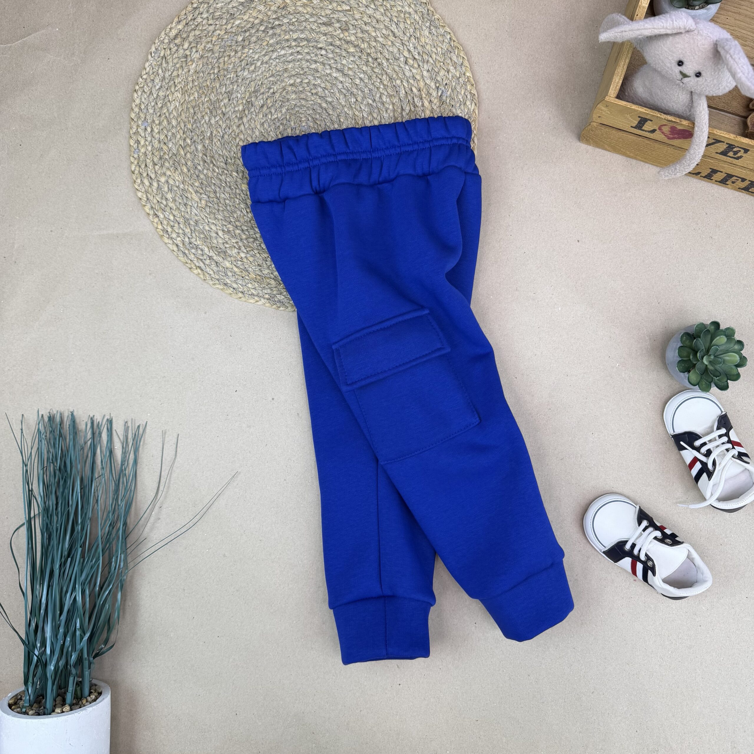 Штани тринитка сині. Відшиваються