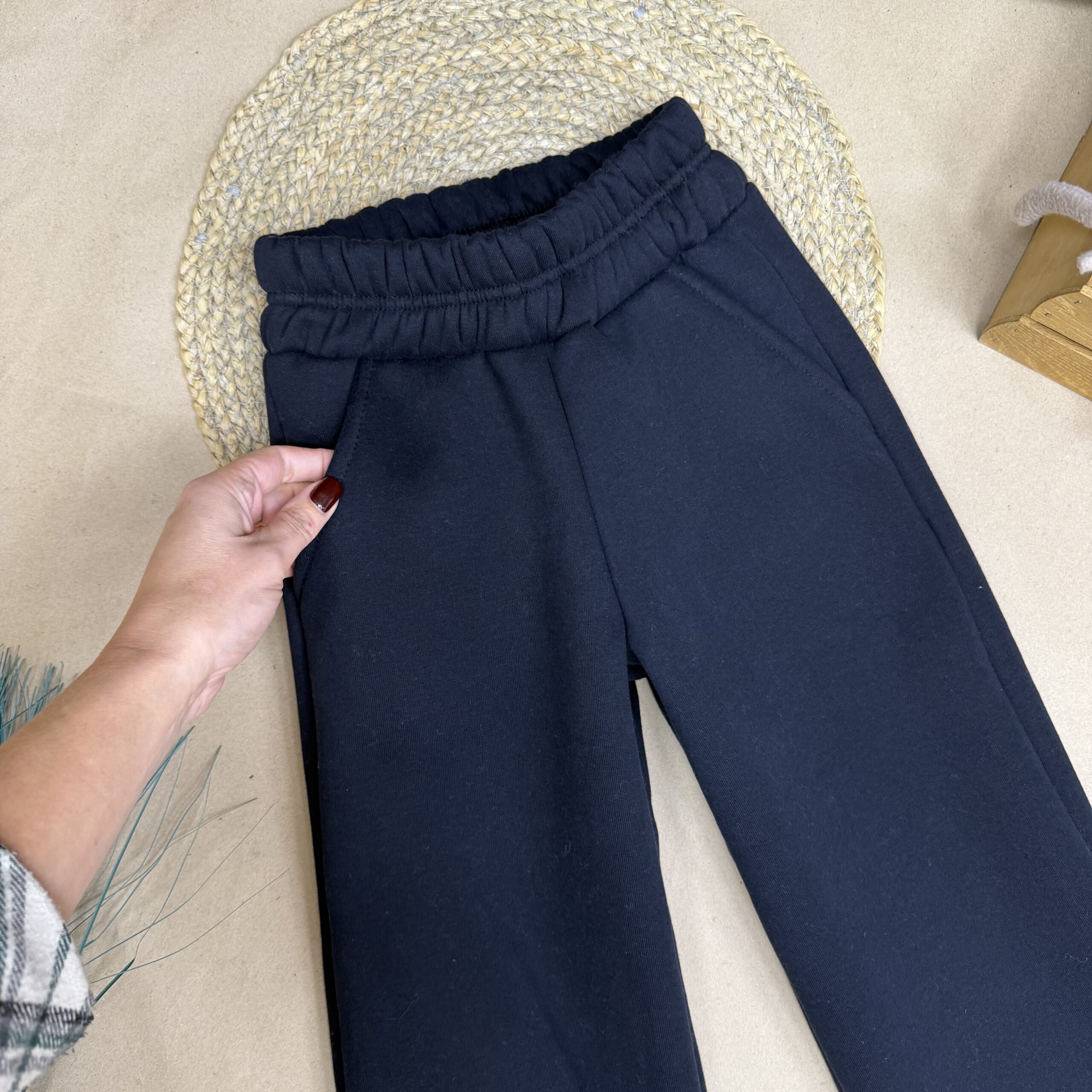 Палаццо тринитка темно сині. Відшиваються!