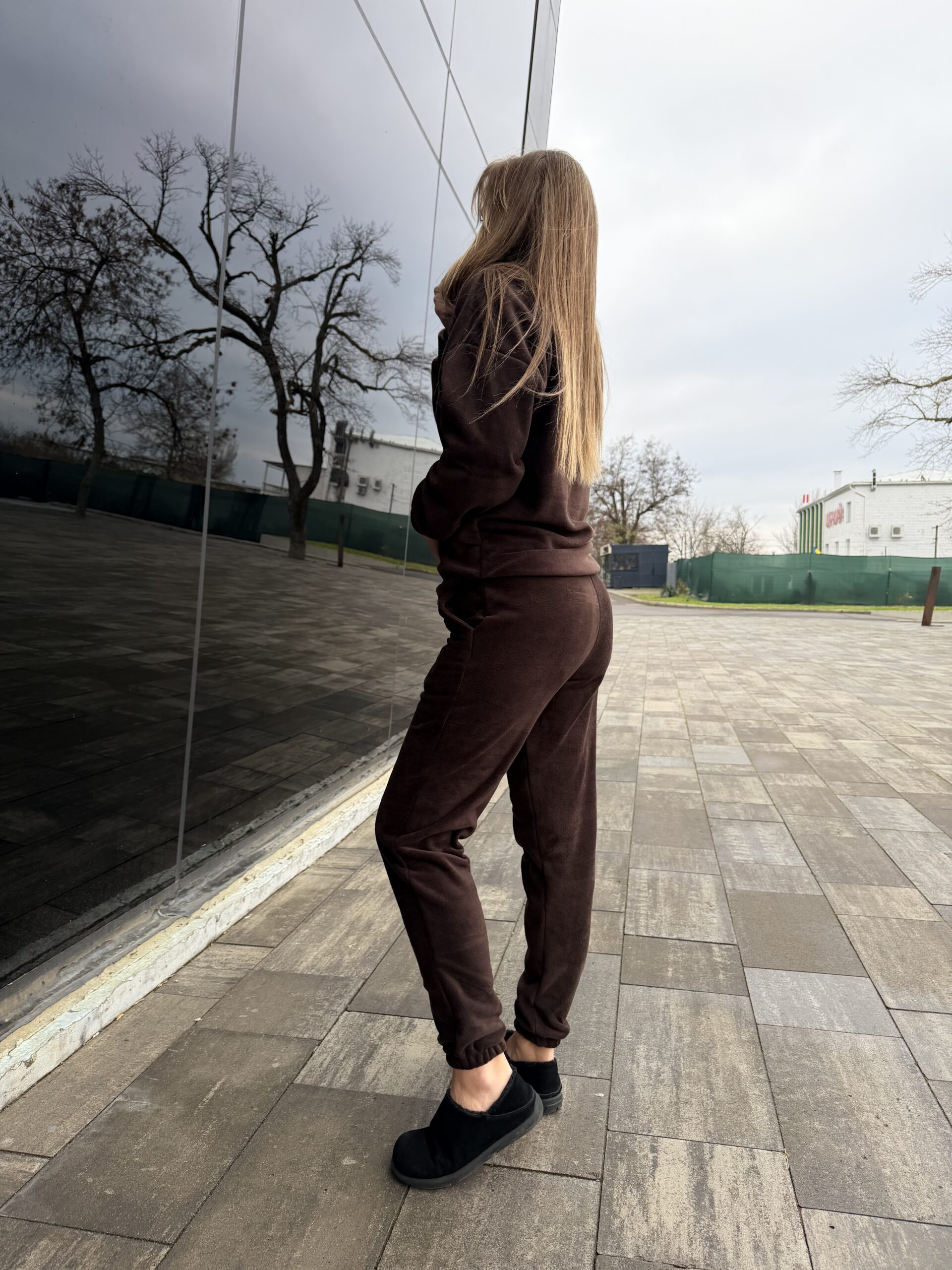 Костюм фліс полар жіночий шоколад