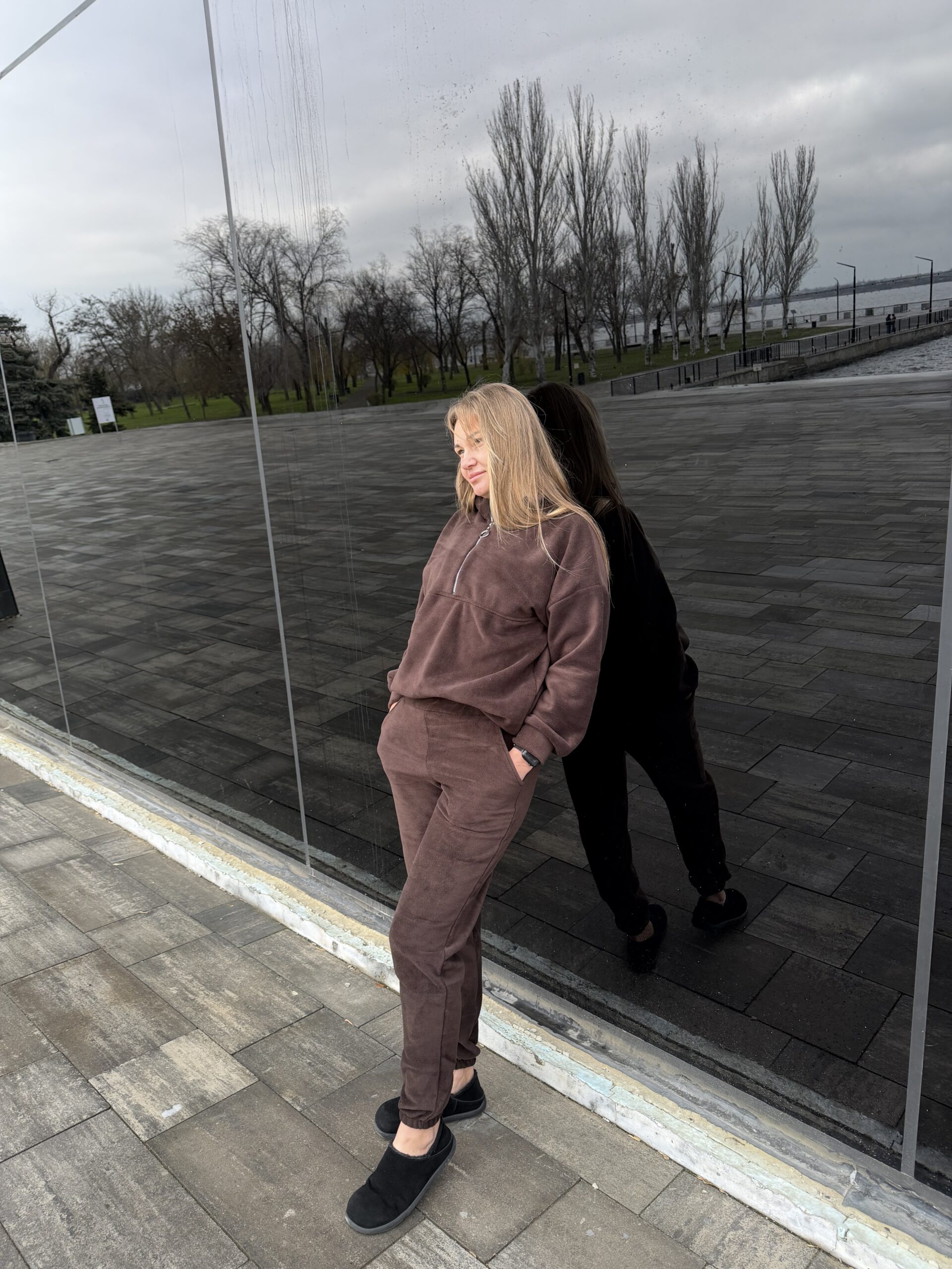 Костюм фліс полар жіночий шоколад