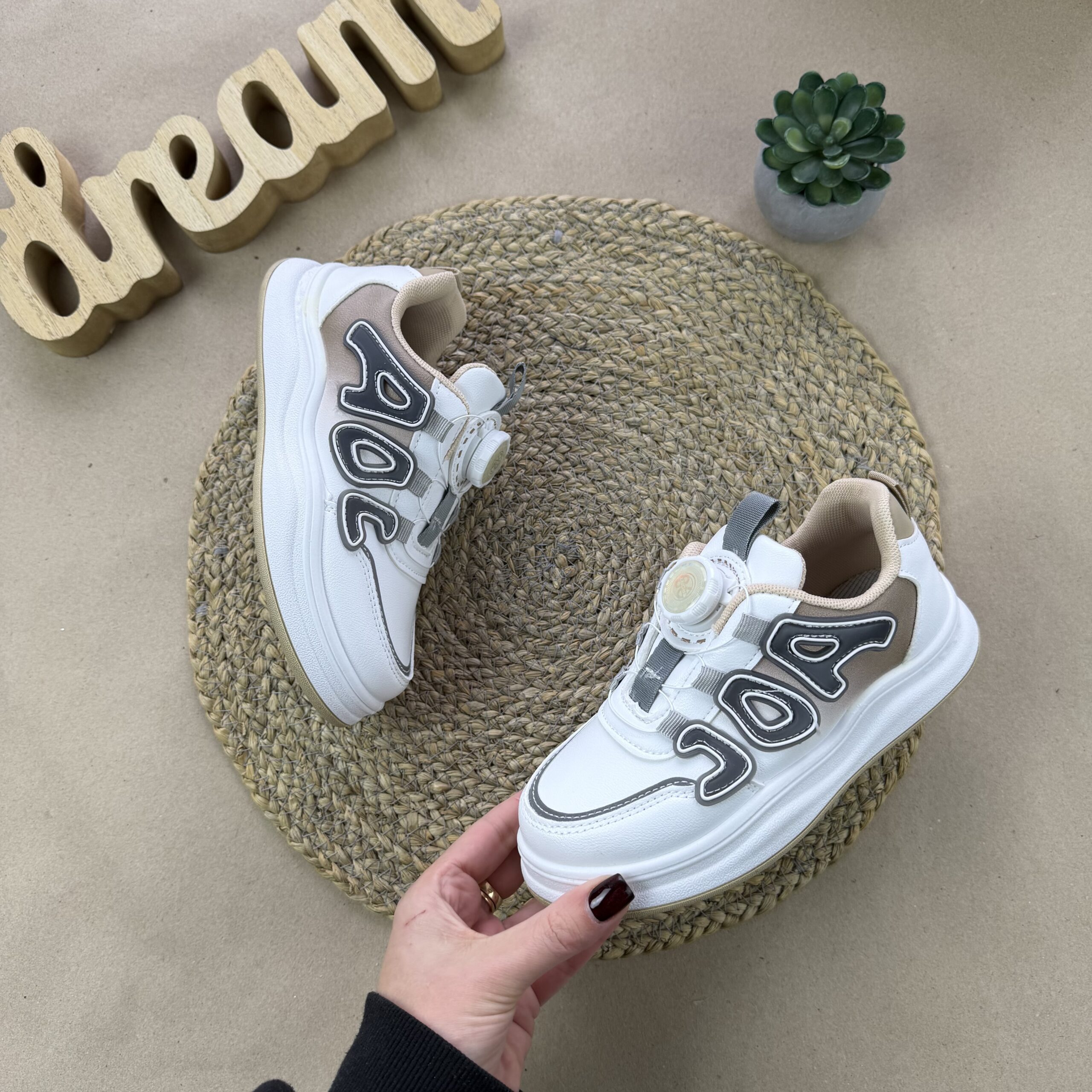 Кросівки AOL біло шоколадні