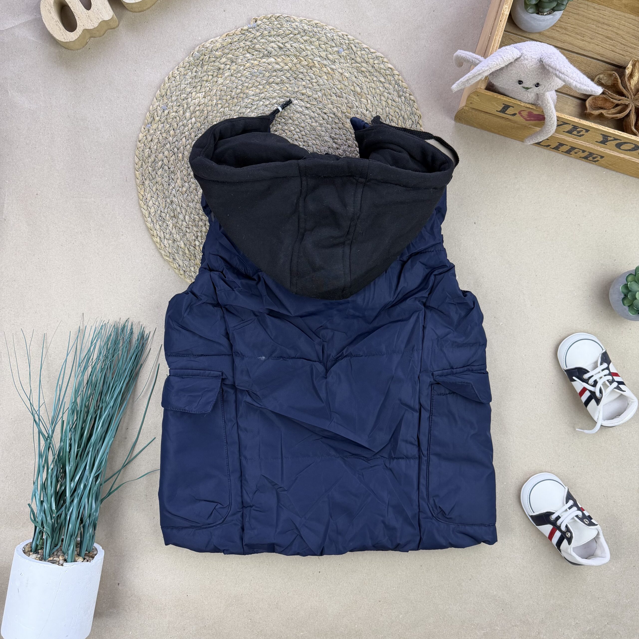 Жилет синій блискавки