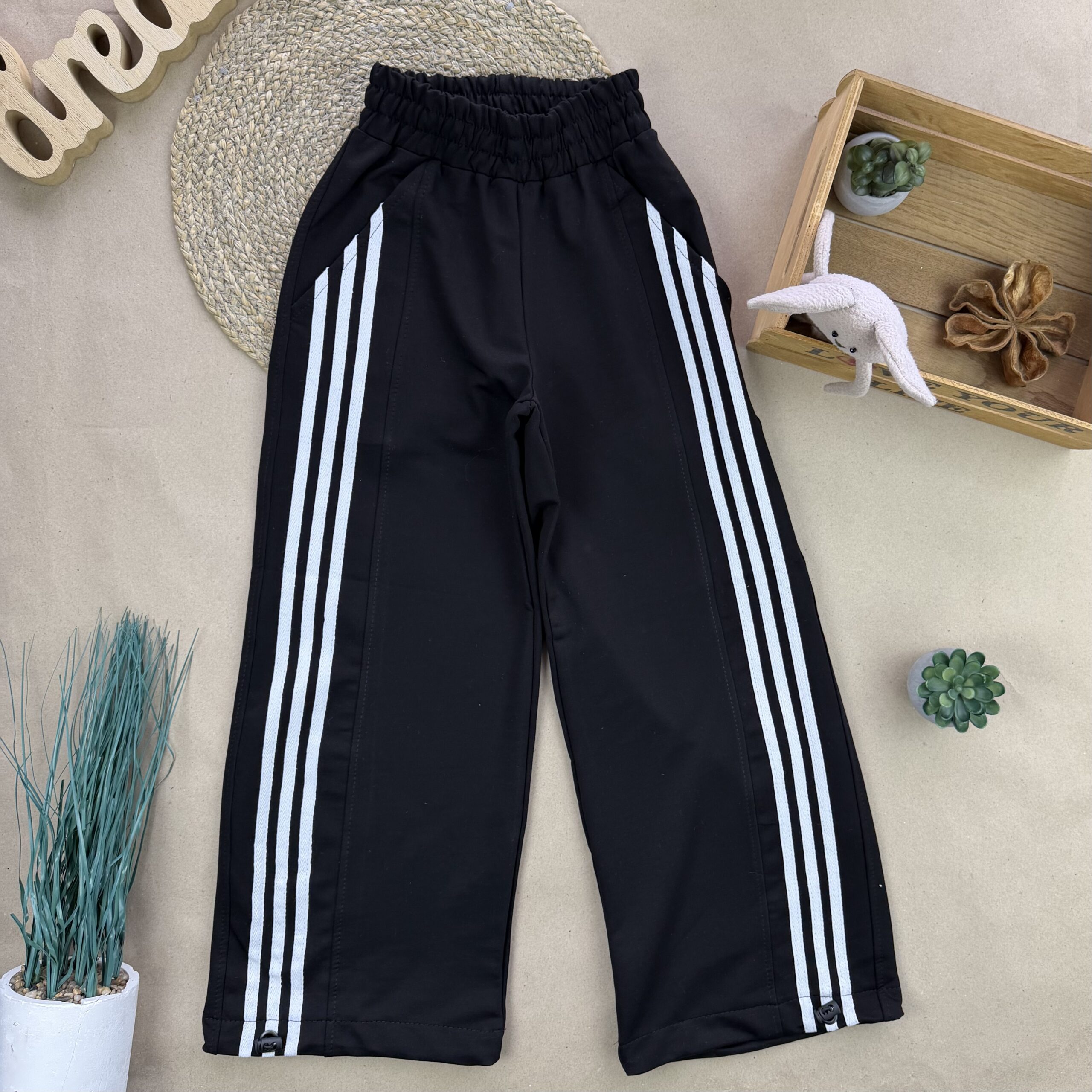 Палаццо - джогери чорні sparkle двонитка