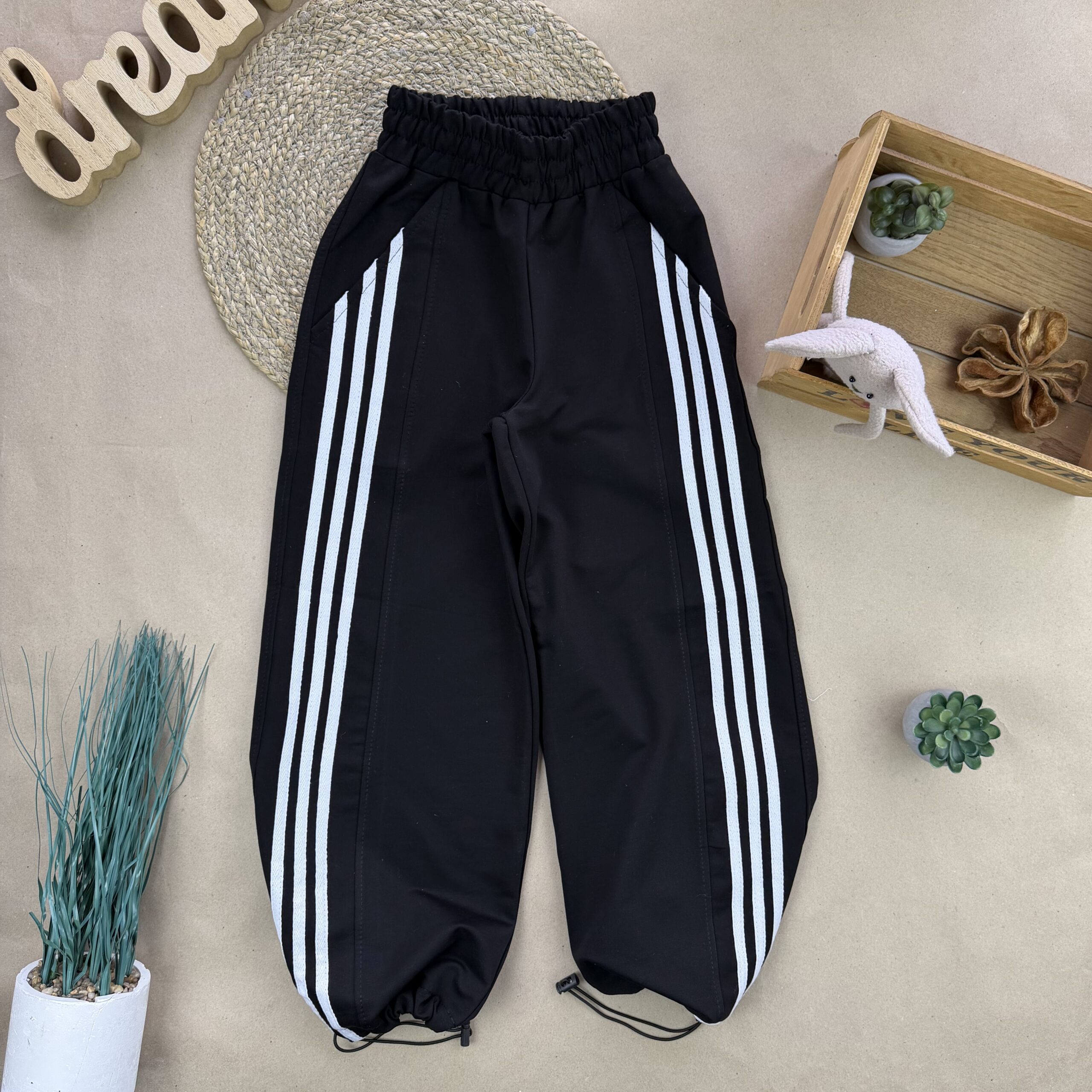 Палаццо - джогери чорні sparkle двонитка